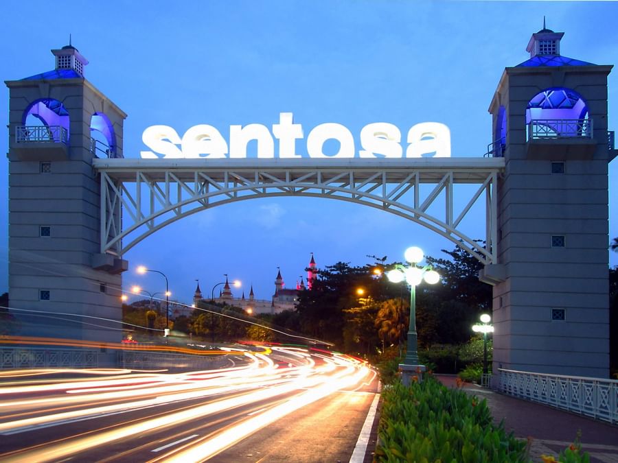 Sentosa Island letter signage, ten minutes from Momentus Hotel Alexandra
